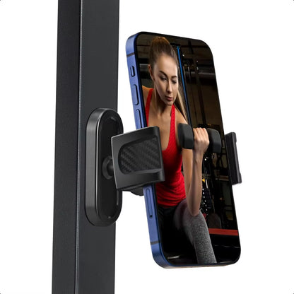 Portable Gym Magnetic Phone Holder with Magnet Base Attach to Metal Surface 360 Adjustable Gym Phone Holder Magnet Mount for Al