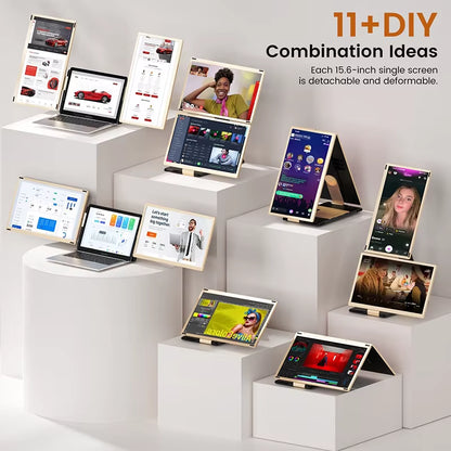15.6\" FHD 1080P Ultra-Slim Laptop Screen Extender IPS Portable External USB-C Monitor for Wins/Mac/Iphone/Switch Plug-Play