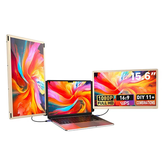 15.6\" FHD 1080P Ultra-Slim Laptop Screen Extender IPS Portable External USB-C Monitor for Wins/Mac/Iphone/Switch Plug-Play