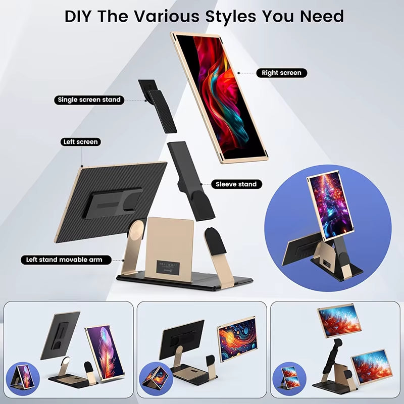 15.6\" FHD 1080P Ultra-Slim Laptop Screen Extender IPS Portable External USB-C Monitor for Wins/Mac/Iphone/Switch Plug-Play