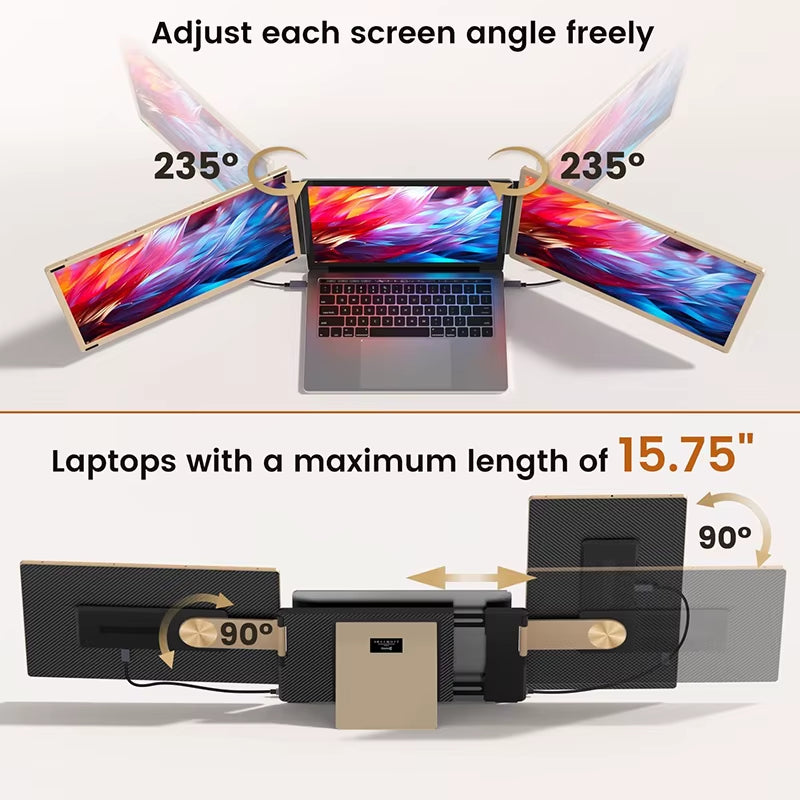15.6\" FHD 1080P Ultra-Slim Laptop Screen Extender IPS Portable External USB-C Monitor for Wins/Mac/Iphone/Switch Plug-Play